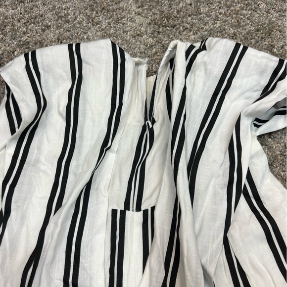 Lulu’s Margo Black and White Striped Strapless Midi Jumpsuit womens size small - Picture 7 of 15